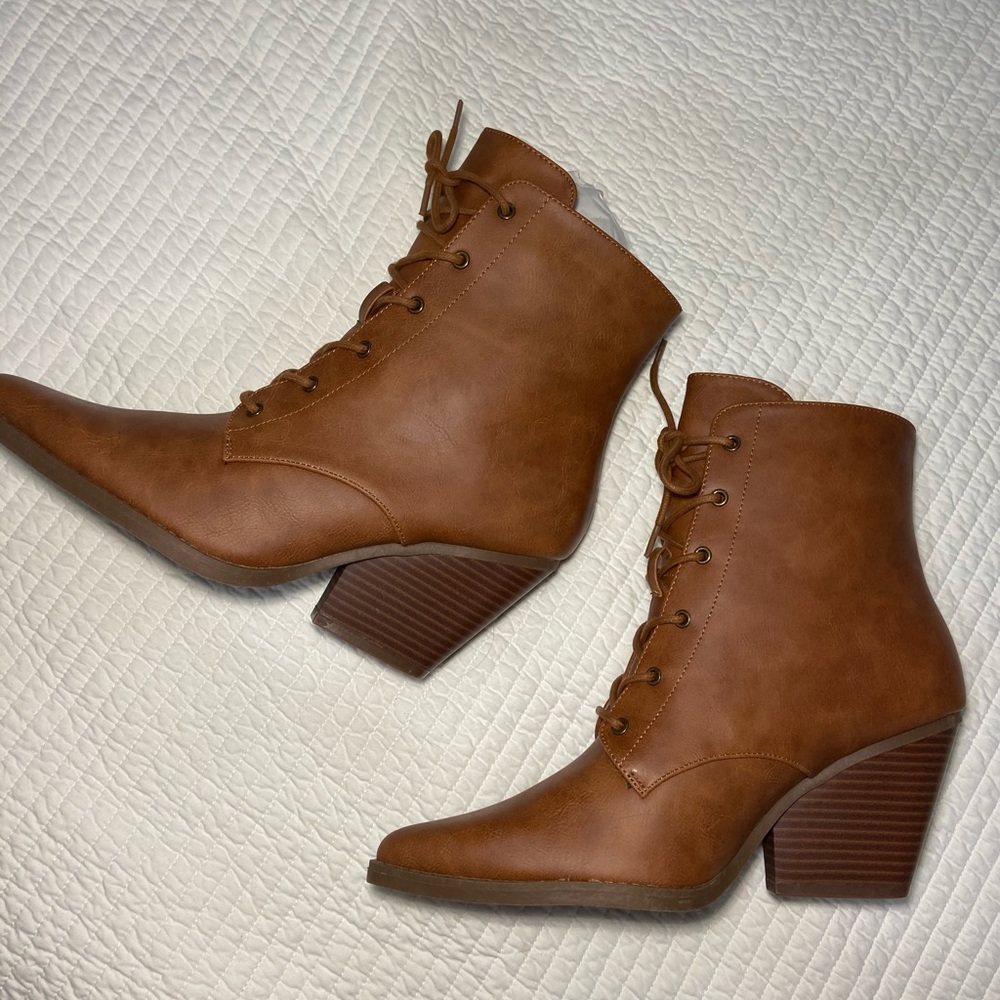 tie up heel booties